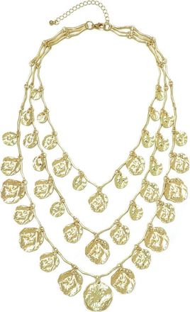Adornia Bohemian Disc Layered Necklace in Gold at Nordstrom Rack