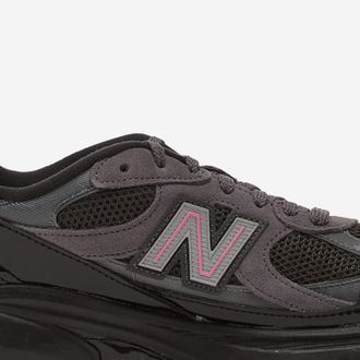 New Balance Unisex Sneakers Black Leather-Synthetic-Mesh Trainers Leather/synthetic/mesh