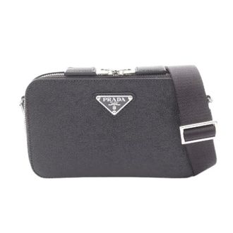 Prada Pre-owned Borsa a spalla in pelle Saffiano Brique - - Pre-owned - Uomo - Nero - ONE SIZE