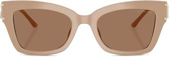 Michael Kors Zonnebril met cat-eye montuur - Beige