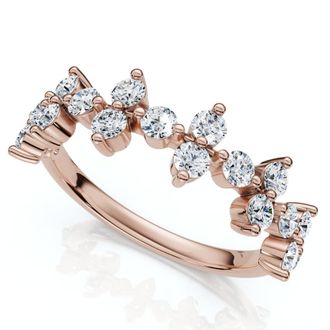 Pompeii3 1/2Ct Round Diamond Wedding Ring Stackable Wedding Band 14k Gold Lab Grown