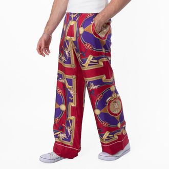 Bally Graphic-Print Wide Leg Trousers, Size Large