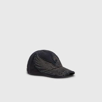 Diesel Baseball cap with Phoenix embroidery - Caps - Man - Black