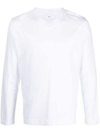 Fedeli long-sleeved cotton T-shirt - White