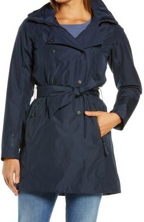 Helly Hansen Welsey II Insulated Waterproof Trench Coat in Navy at Nordstrom Rack, Size Large