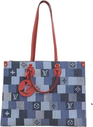Louis Vuitton Pre-owned Denim louis-vuitton-bags - Dames - Vintage Shopper - Blauw - ONE Size - Denim - Vintage