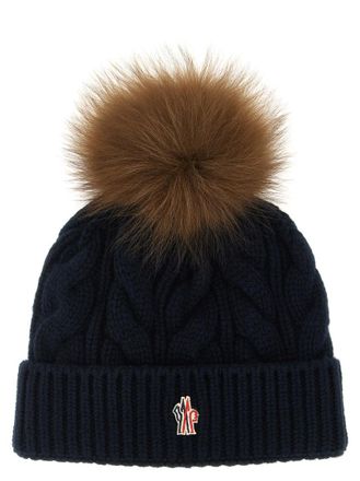 Moncler Blue Knitted Beanie Cap
