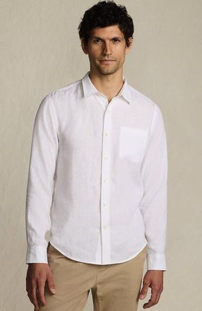 Lands End Long Sleeve Linen Shirt in White at Nordstrom, Size Xx-Large