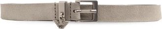 Emporio Armani Su&egrave;de Riem - Dames - Riemen - Grijs - 70 CM - Su&egrave;de - Accessoires
