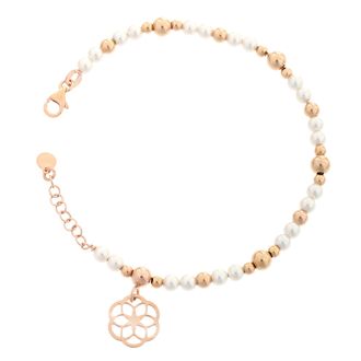 Orphelia Zahara Womens 925 Sterling Silver Bracelet - Rose ZA-7182 - One Size