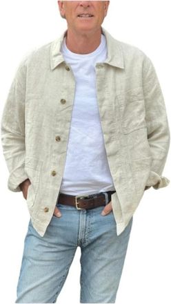 Nn.07 Olav 1454 Jacket - Heren - Zomerjassen - Beige - L - Leer - Jassen