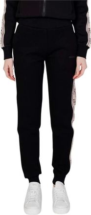 Guess Joggers con nastro logo - - Trousers - Donna - Nero - S