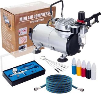 OEM Kit De Modelado Con Compresor De Aer&oacute;grafo Soporte De Pintura Arranque/parada Autom&aacute;tica