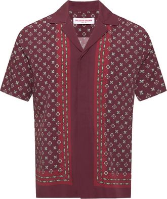 Orlebar Brown Maitan Luminis Border overhemd met geometrisch patroon - Rood