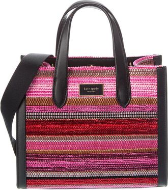 Kate Spade Tote store Pink Black Striped