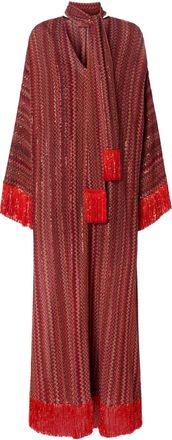 Missoni Caftano con motivo a zigzag - Rosso