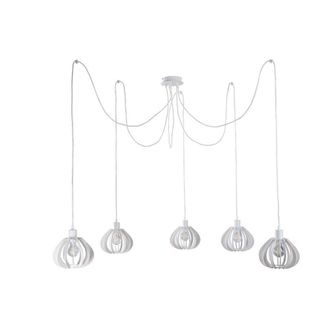 Netlighting Nicoleta Cluster Pendant Ceiling Light White 5x E27