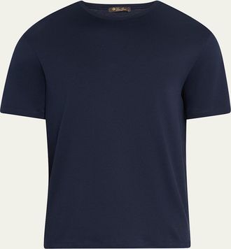 Loro Piana Mens Tremezzo Sea Island Cotton Crewneck T-Shirt