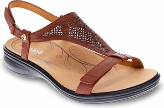 Revere Comfort Shoes Womens Santa Fe Casual Sandal In Cognac