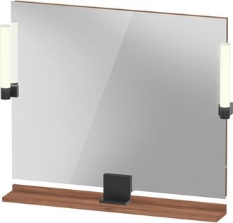 Duravit Duravit - Espejo Sivida, Negro Diamante Mate, 850x36x650mm, Luz