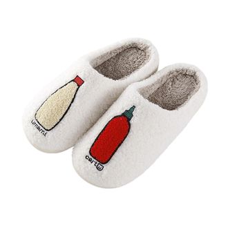 Generic BMKKTOP Womens Slipper Funny Animal Slippers Memory Foam Fluffy Slip-on House Fuzzy Warm Plush Lined Non Slip Sole Indoor & Outdoor Home Sliders Novel