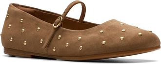 Clarks Livia Stud Suede Mary Jane Flat