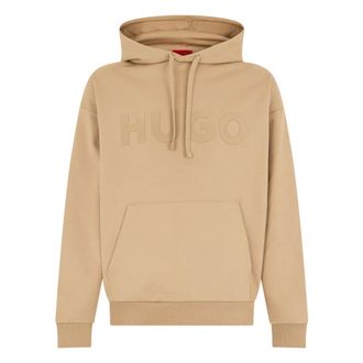 HUGO BOSS Ditchle Hoodie - Heren - Sweatshirts & Hoodies - Beige - Maat: 2XL Katoen
