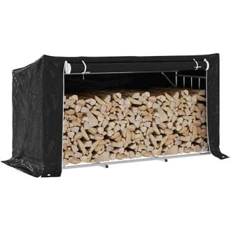 vidaXL Le&ntilde;ero Cubierta Lluvia 200,5x80,5x110,5 Cm Acero Galvanizado Vidaxl