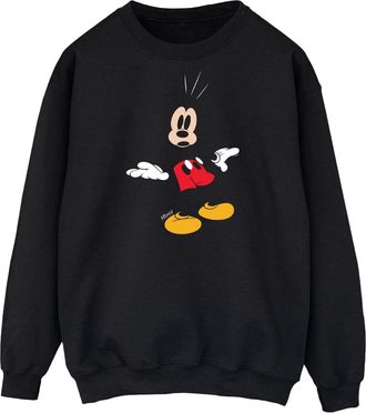 Disney Heren Mickey Mouse Verrast Sweatshirt (Zwart)