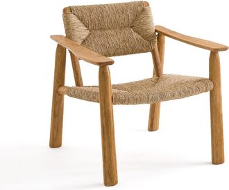 AM.PM Fauteuil, eiken en gevlochten stro, ABONDANCE, ontwerp Emmanuel Gallina