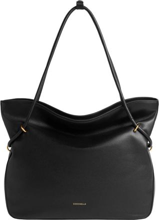 Coccinelle Thess Schoudertas - Dames - Shoppers - Zwart - ONE Size - Katoen - Tassen