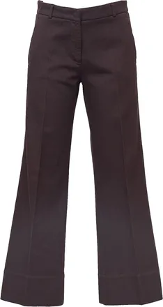 Ql2 Quelledue Wide-Legged Tailored Pants with Cuffed Hem