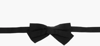Dior Silk NOIR Bow Tie with Embroidered Logo size Unica