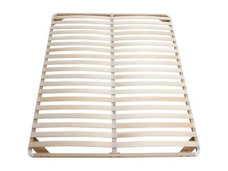 Vente-Unique Slatted Bed Frame To Assemble - 140 X 190 Cm - 2 X 19 Slats - Without in Beige | Size: Double
