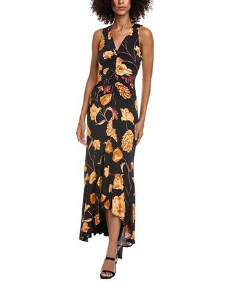 Ted Baker V-Neck Ruched Maxi Dress
