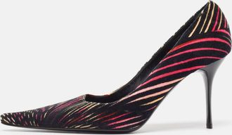 Missoni Multicolor Velvet Suede Pointed Toe Pumps