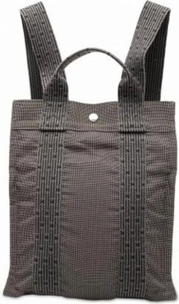 Herm&egrave;s Pre-owned Backpacks, female, Gray, Size: ONE SIZE Pre-owned Canvas Backpack
