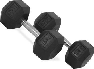 Trade Shop Trade Shop - Coppia Di Manubri In Vinile Da 15kg Ognuno Manubri Pesi Palestra Fitness Sport