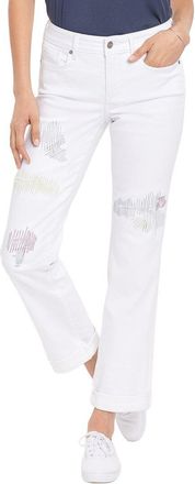NYDJ Nydj Petite Marilyn Optic White Straight Leg Jean