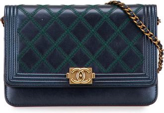 Chanel Jongen Tas Gewatteerde Leren Tas