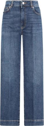 Sportmax Spdere - Dames - Loose Fit Jeans - Blauw - W27 - Katoen - Jeans