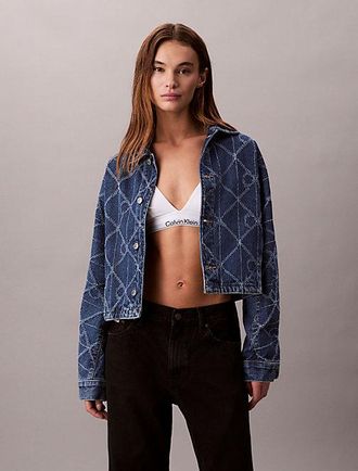 Calvin Klein All-Over Logo Denim Jacket