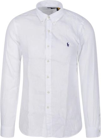 Ralph Lauren Ceramic White L/S Shirt - Heren - Zakelijke Overhemden - Wit - M - Katoen - Overhemden