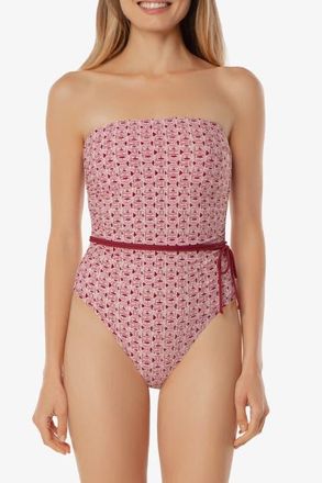 Helen Jon Belted Bandeau One-Piece in Links at Nordstrom, Size X-Small