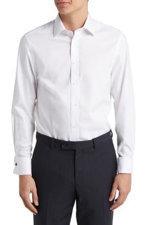 CHARLES TYRWHITT Non-Iron Royal Oxford Slim Fit Shirt Double Cuff in White at Nordstrom, Size 15.5