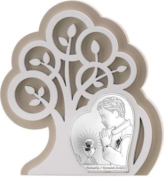 OEM Cuadro De Comuni&oacute;n En Plata Con Grabado - Recuerdo De La Primera Comuni&oacute;n Para Ni&ntilde;o Tama&ntilde;o: 14x15,5 Cm Sku: Vl81401s/1l