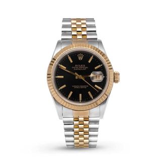 Rolex Pre-owned Rolex Datejust Automatic Chronometer Black Dial Unisex Watch 16233 BKSJ
