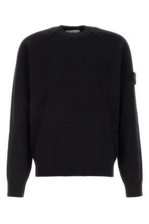 Stone Island Navy Blue Loose Sweaters