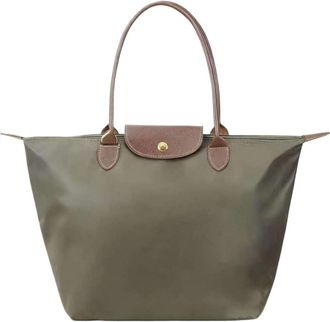 Generic Multipurpose Tote Bag: Foldable Soft Nylon, 3 Sizes, Stylish Water-Resistant Designer Handbag for Work, Travel, Gym (Classic olive green,Medium)