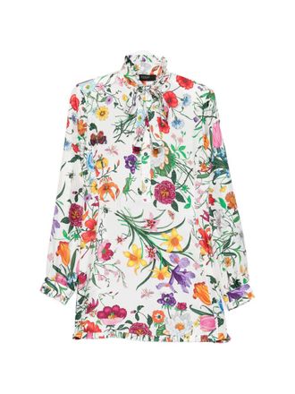 Gucci Printed Silk Mini Dress